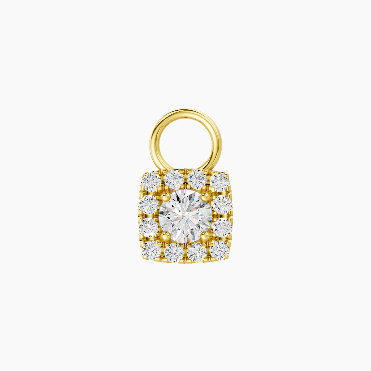 Diane | 18k Yellow Gold 5.5 mm Diamond Charm