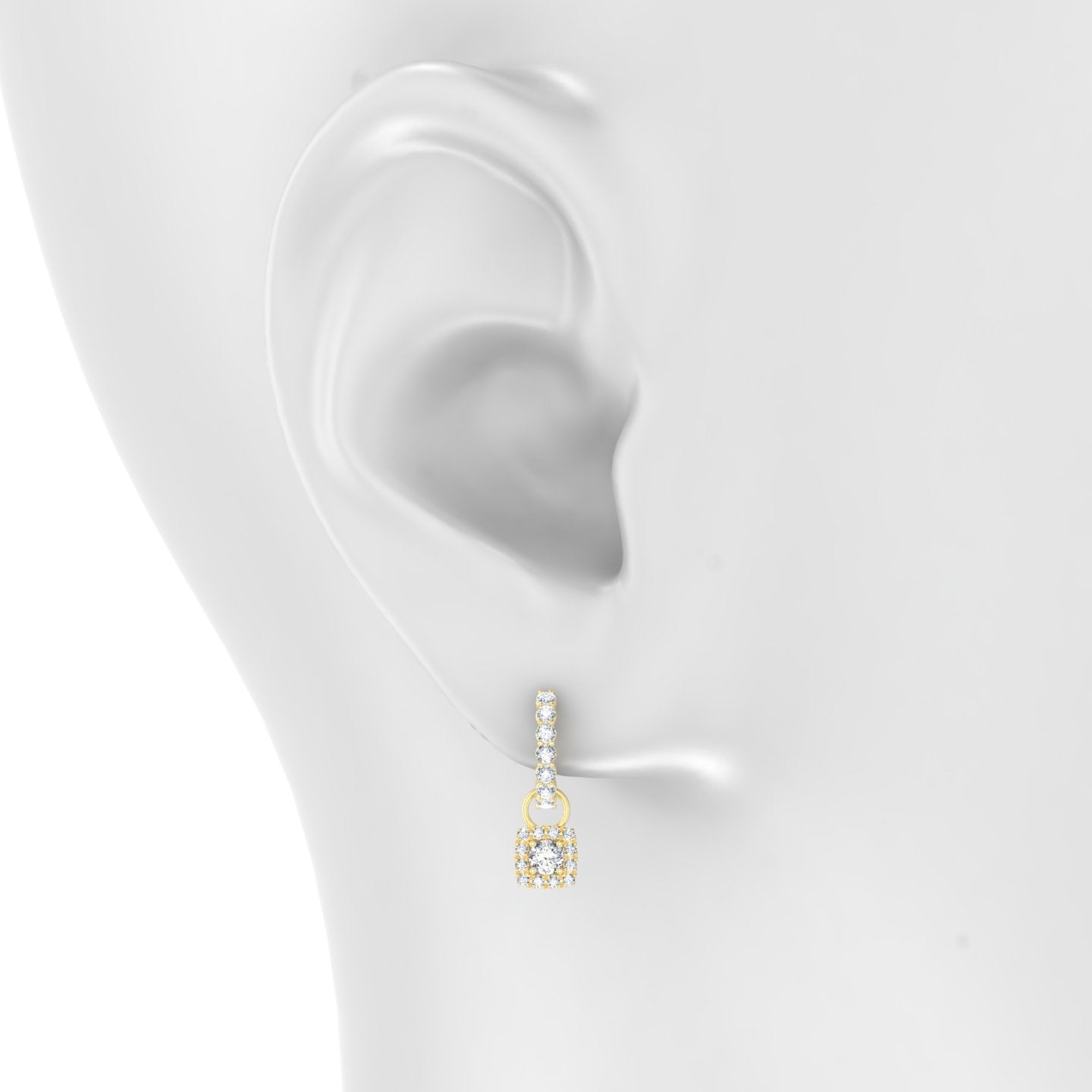 Diane | 18k Yellow Gold 5.5 mm Diamond Charm
