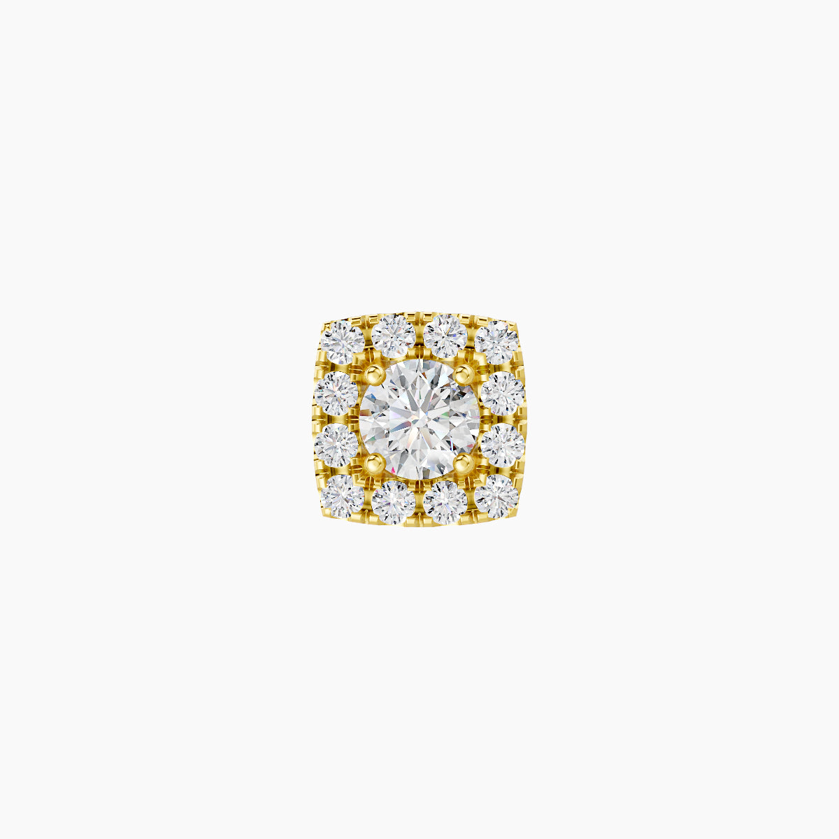 Diane | 18k Yellow Gold 5.5 mm Diamond Earring