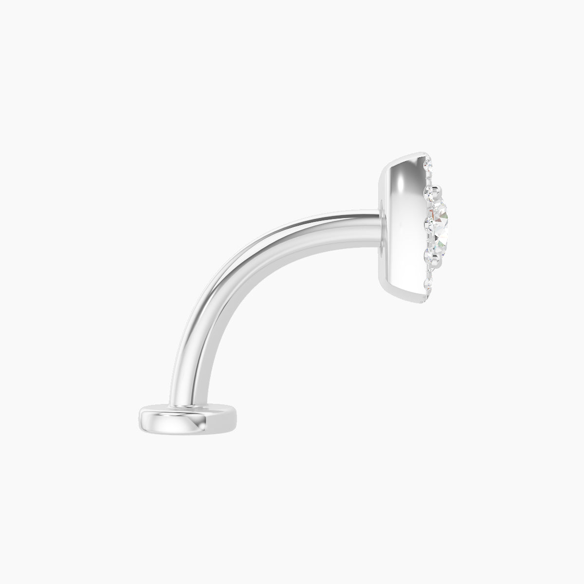 Diane | 18k White Gold 6.5 mm 10 mm Diamond Floating Navel Piercing