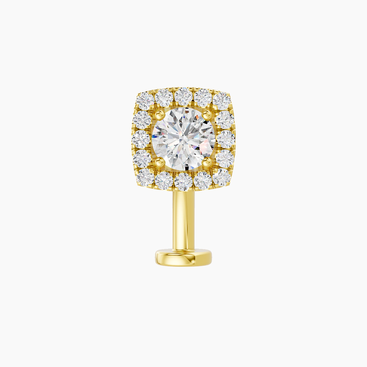 Diane | 18k Yellow Gold 6.5 mm 10 mm Diamond Floating Navel Piercing