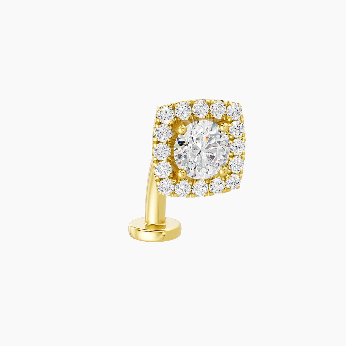 Diane | 18k Yellow Gold 6.5 mm 10 mm Diamond Floating Navel Piercing