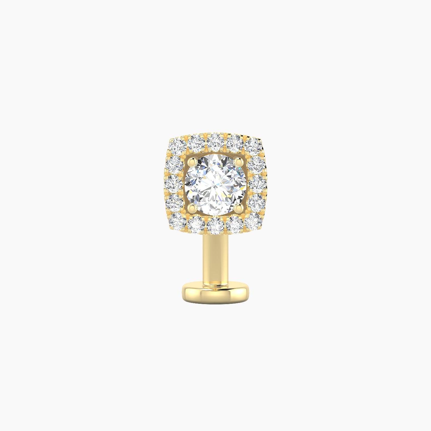 Diane | 18k Yellow Gold 6 mm 10 mm Diamond Floating Navel Piercing