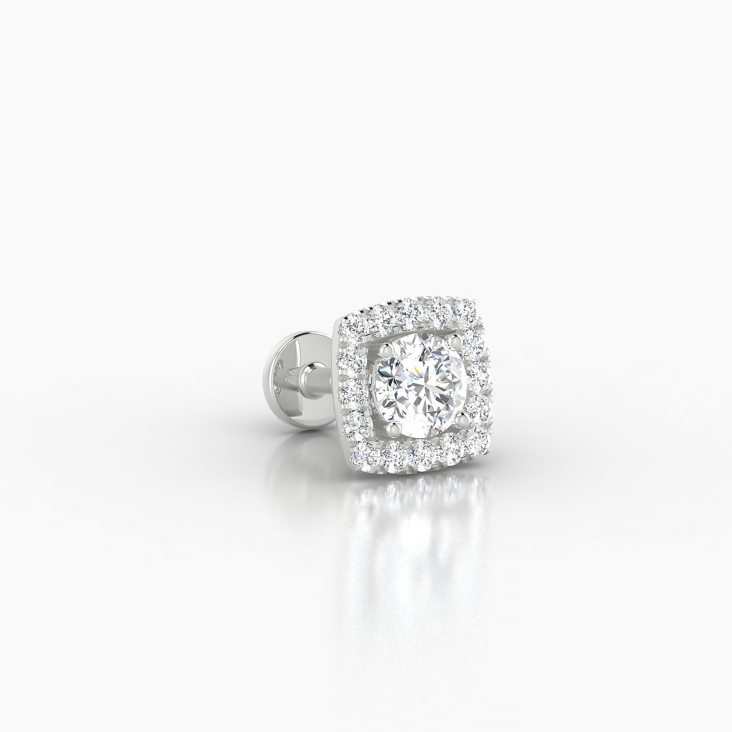 Diane | 18k White Gold 6 mm 5 mm Diamond Piercing