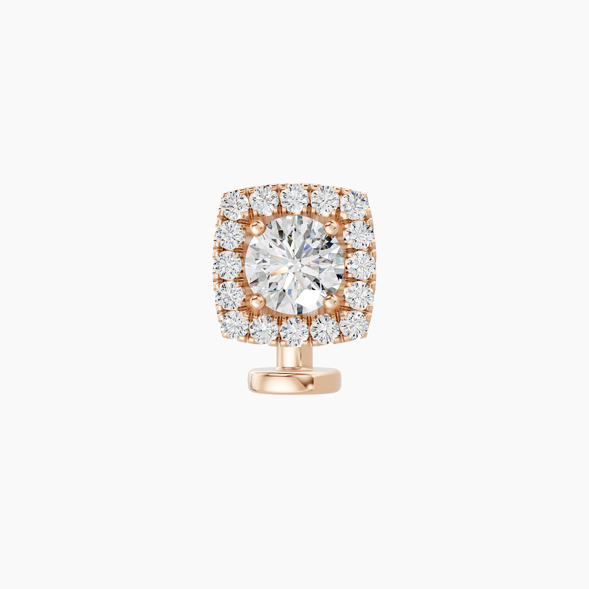 Diane | 18k Rose Gold 6.5 mm 6 mm Diamond Floating Navel Piercing