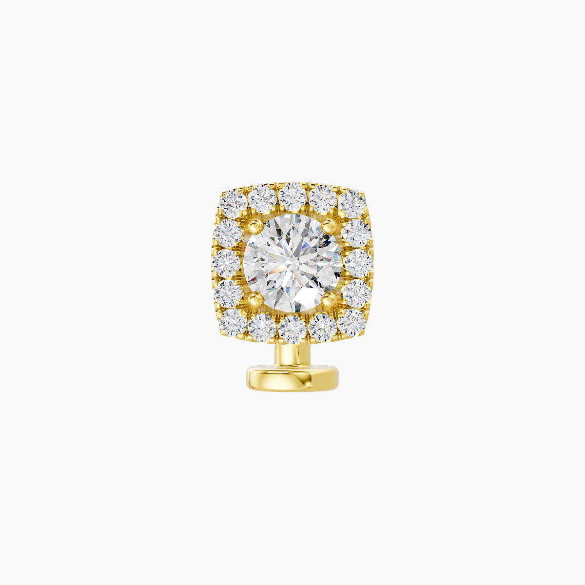Diane | 18k Yellow Gold 6.5 mm 6 mm Diamond Floating Navel Piercing