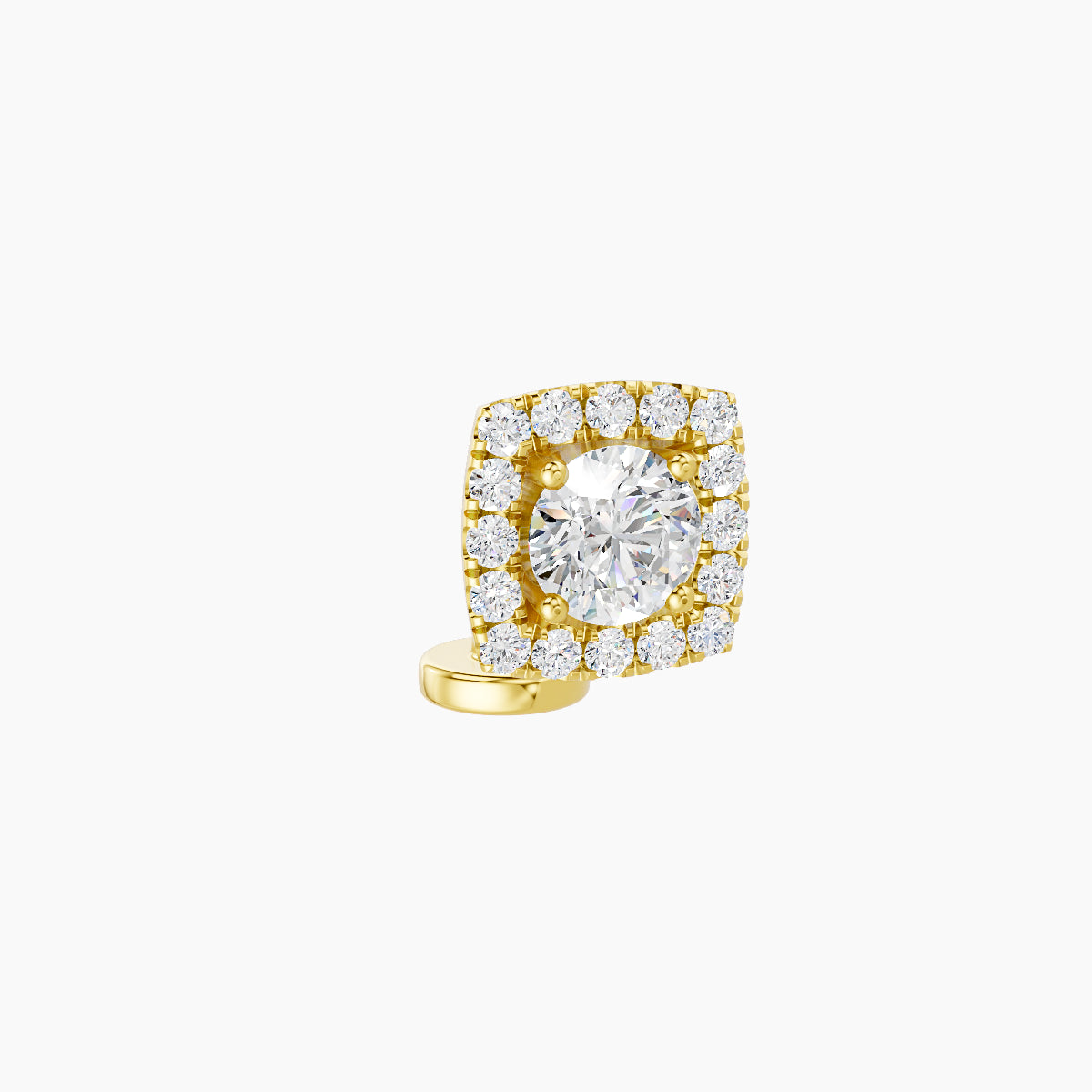 Diane | 18k Yellow Gold 6.5 mm 6 mm Diamond Floating Navel Piercing
