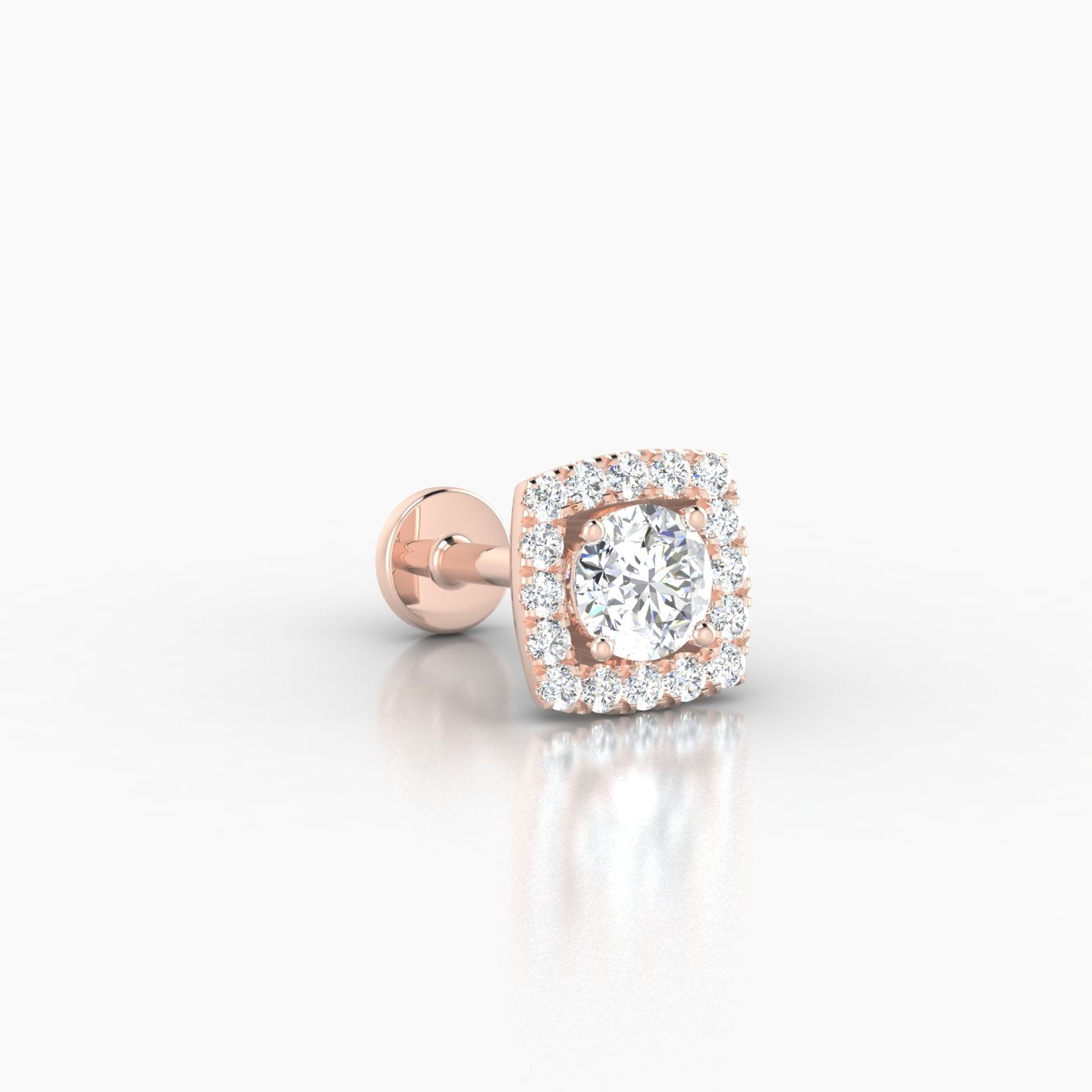 Diane | 18k Rose Gold 6 mm 6.5 mm Diamond Piercing