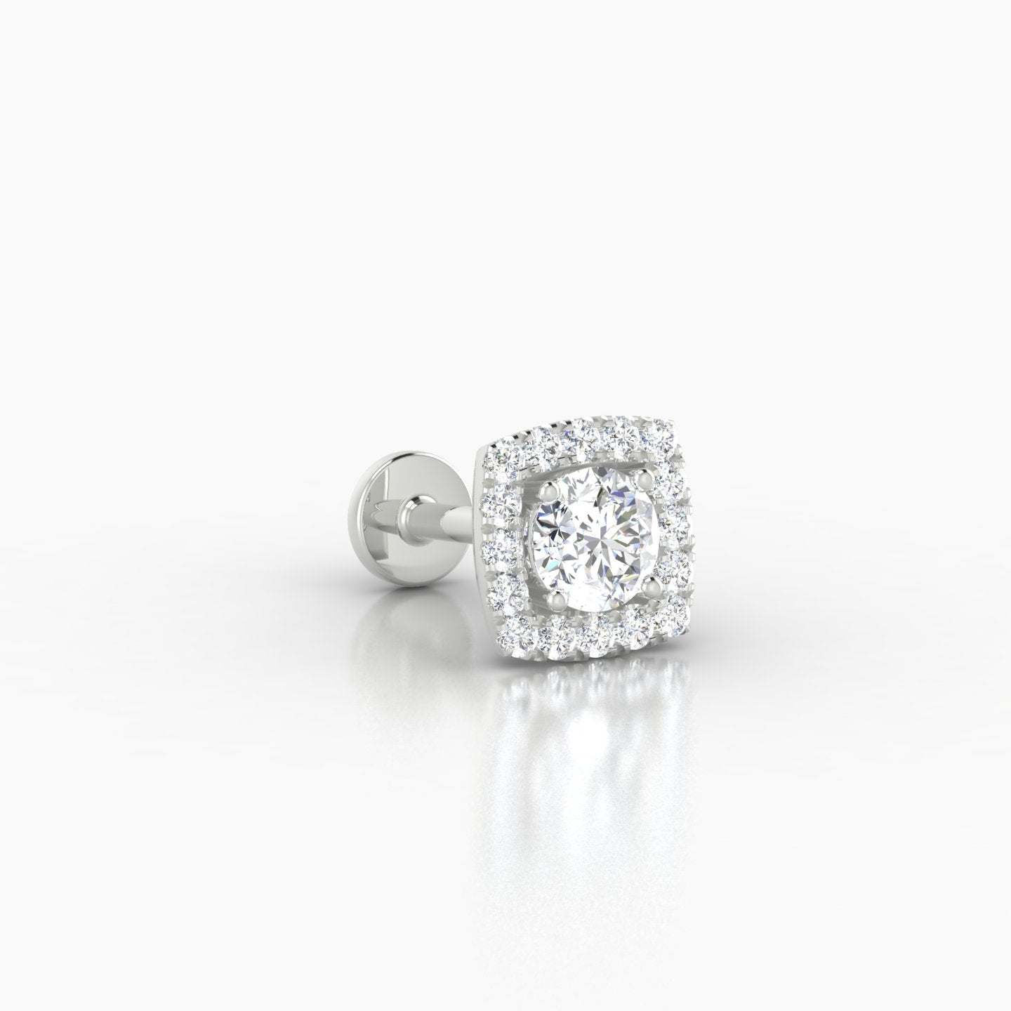 Diane | 18k White Gold 6 mm 6.5 mm Diamond Piercing