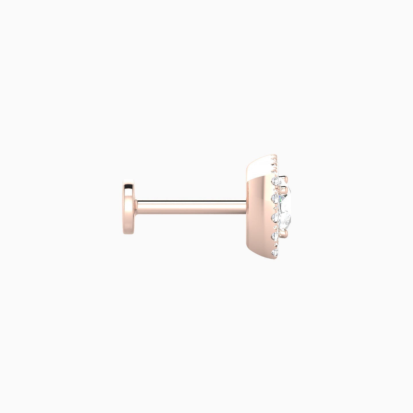 Diane | 18k Rose Gold 6 mm 6.5 mm Diamond Piercing