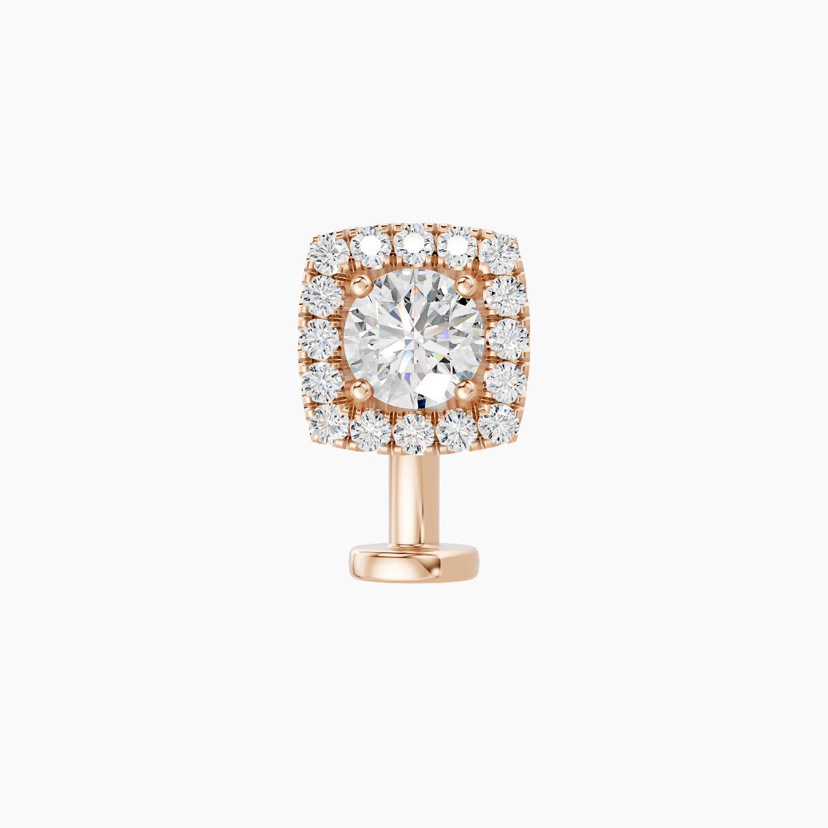 Diane | 18k Rose Gold 6.5 mm 8 mm Diamond Floating Navel Piercing