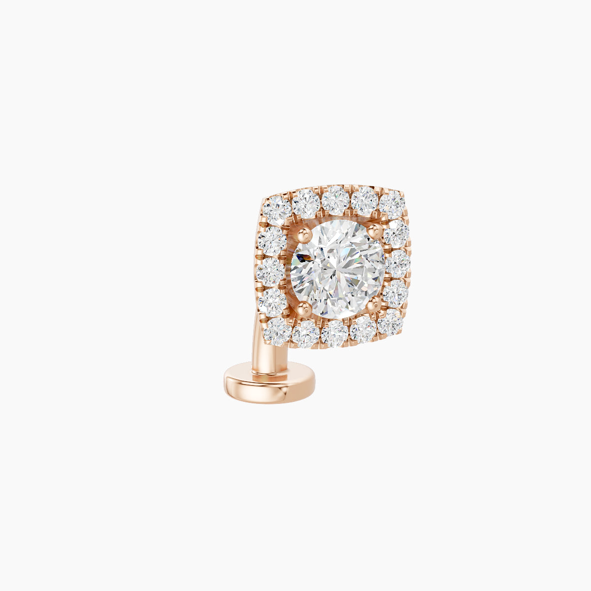 Diane | 18k Rose Gold 6.5 mm 8 mm Diamond Floating Navel Piercing