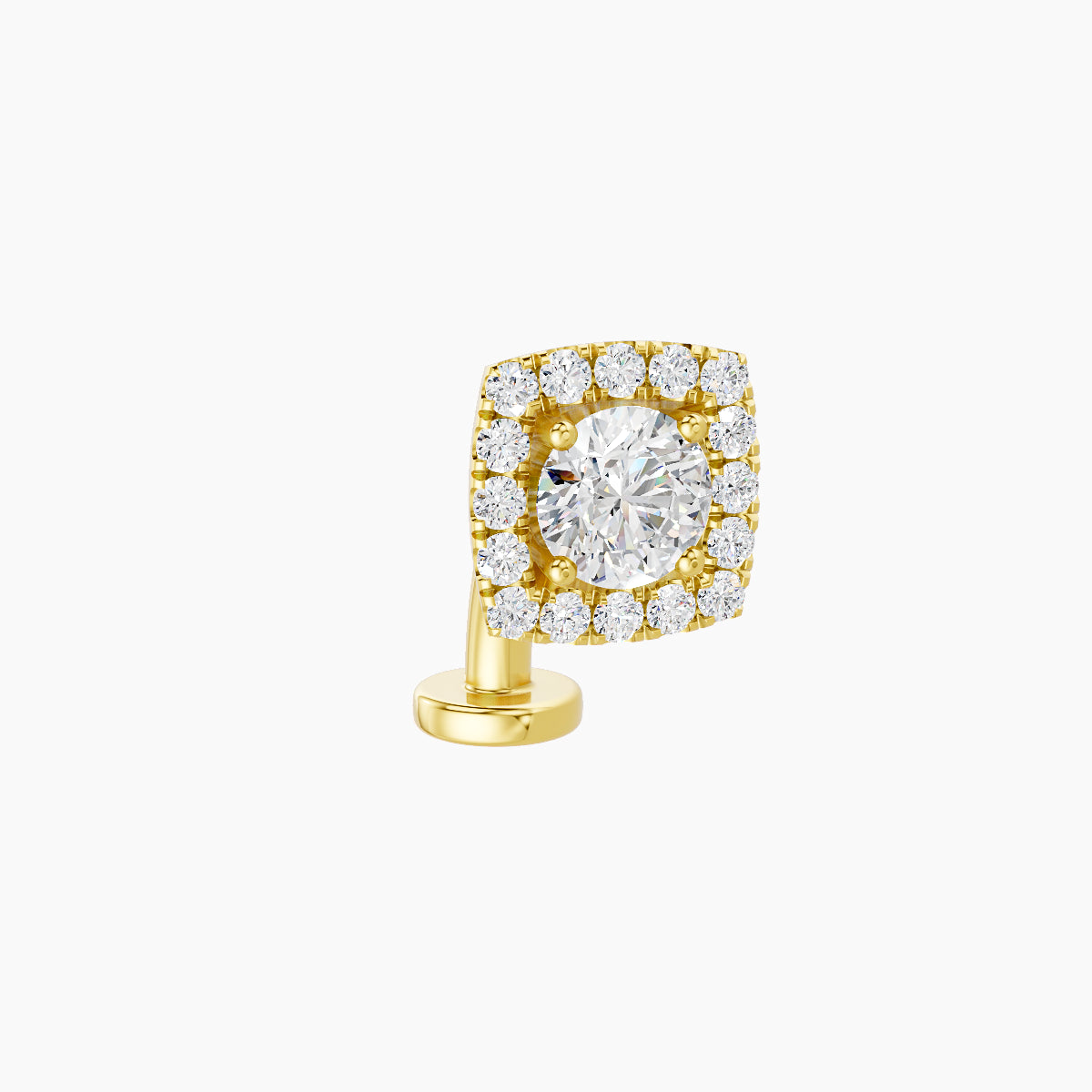 Diane | 18k Yellow Gold 6.5 mm 8 mm Diamond Floating Navel Piercing