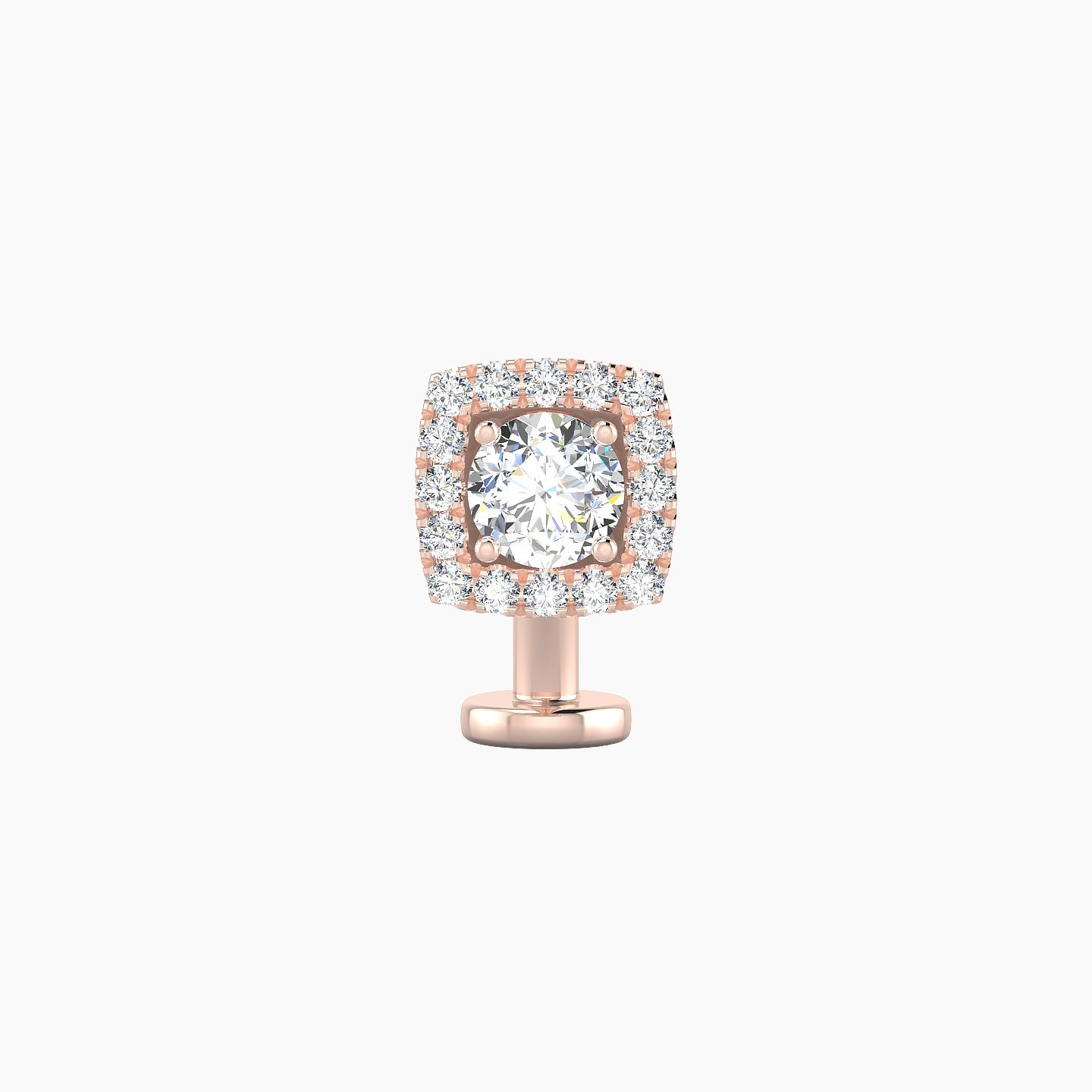 Diane | 18k Rose Gold 6 mm 8 mm Diamond Floating Navel Piercing