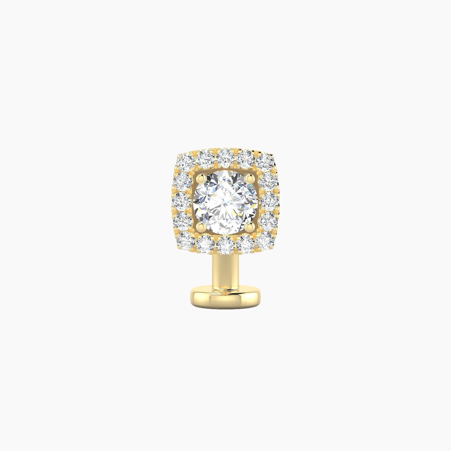 Diane | 18k Yellow Gold 6 mm 8 mm Diamond Floating Navel Piercing