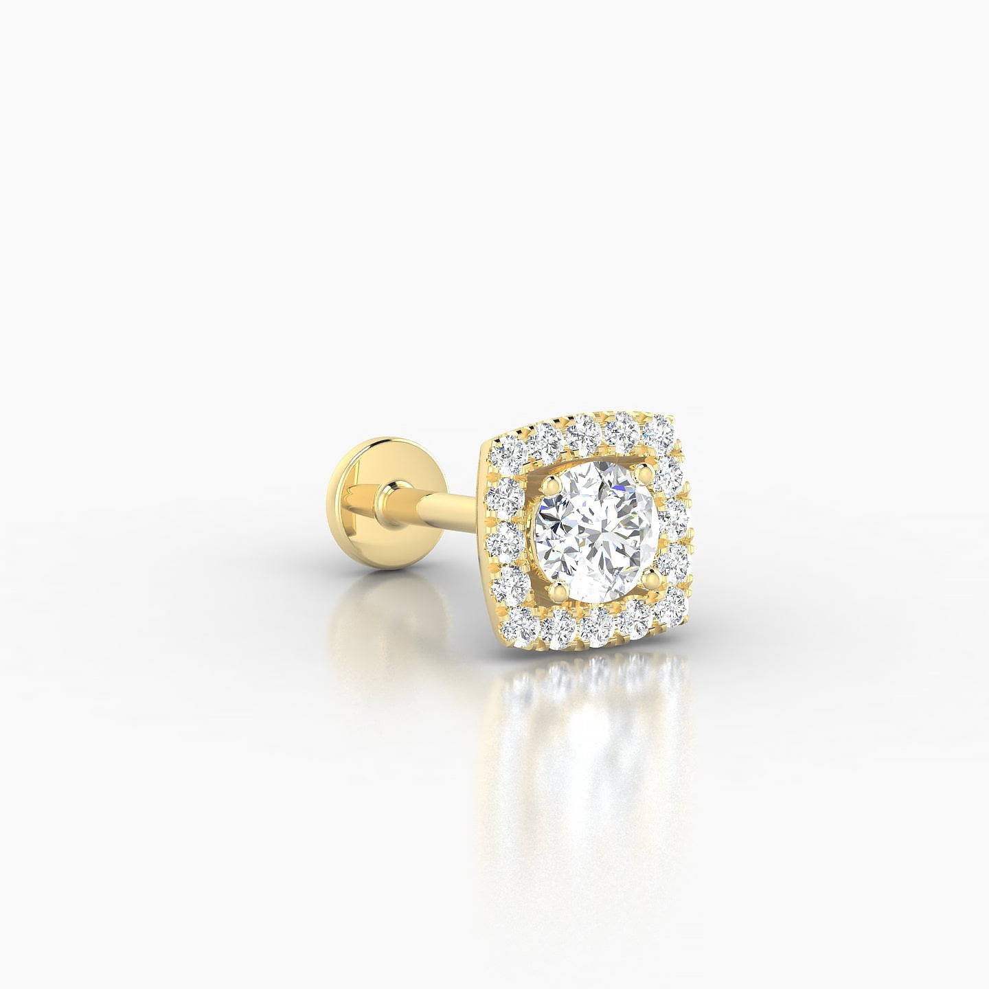 Diane | 18k Yellow Gold 6 mm 8 mm Diamond Piercing