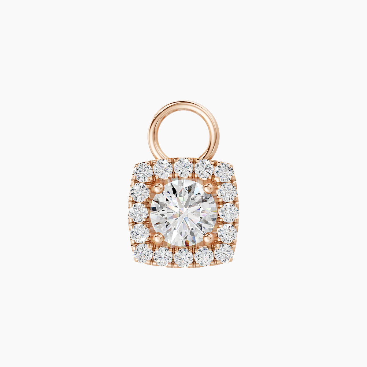 Diane | 18k Rose Gold 6.5 mm Diamond Charm