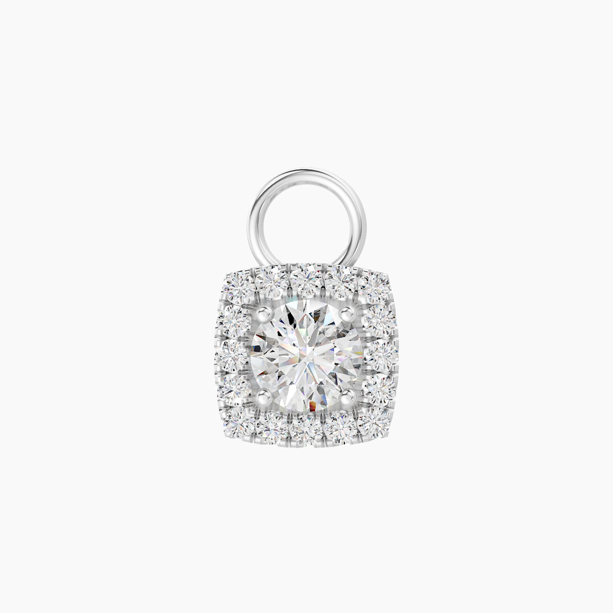 Diane | 18k White Gold 6.5 mm Diamond Charm