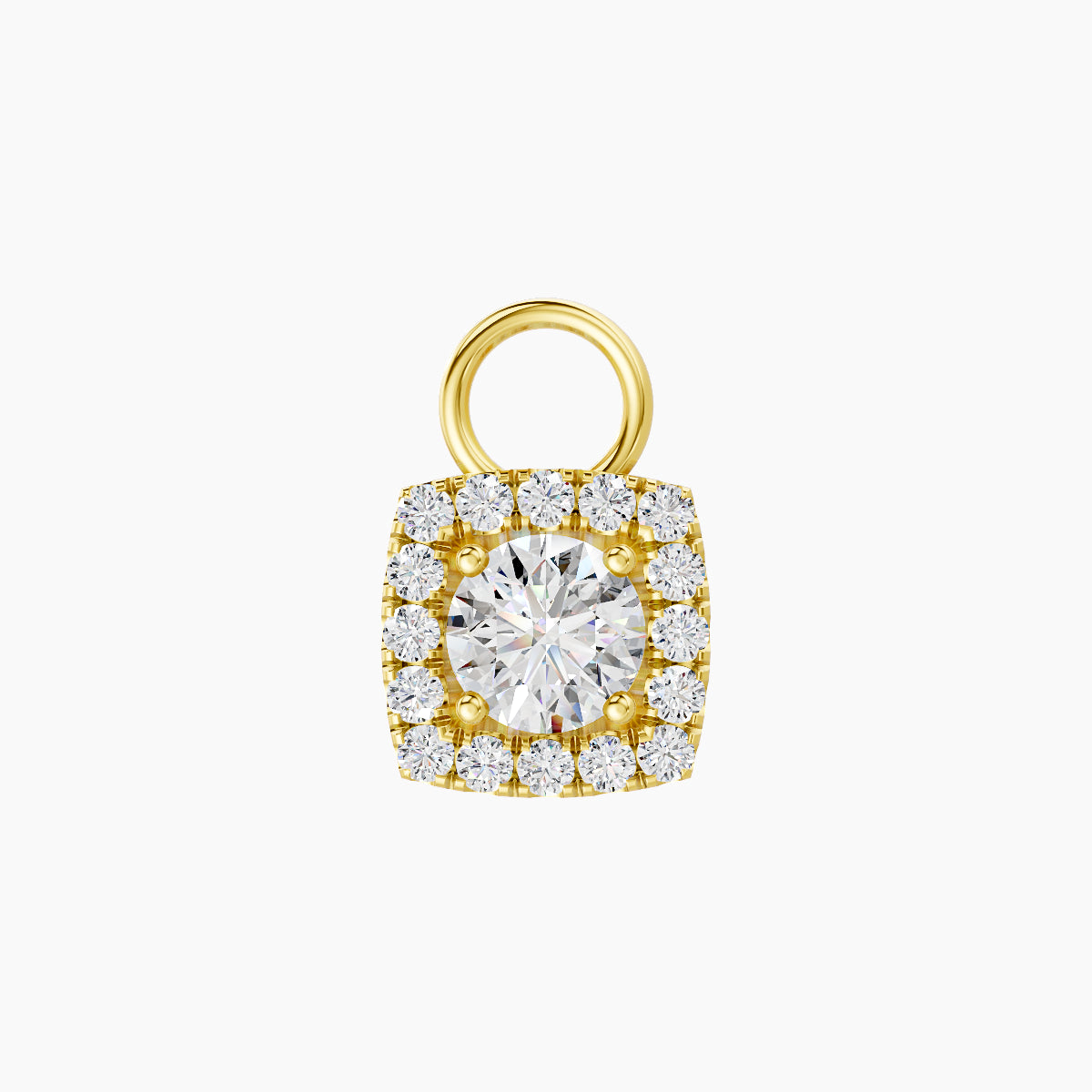 Diane | 18k Yellow Gold 6.5 mm Diamond Charm
