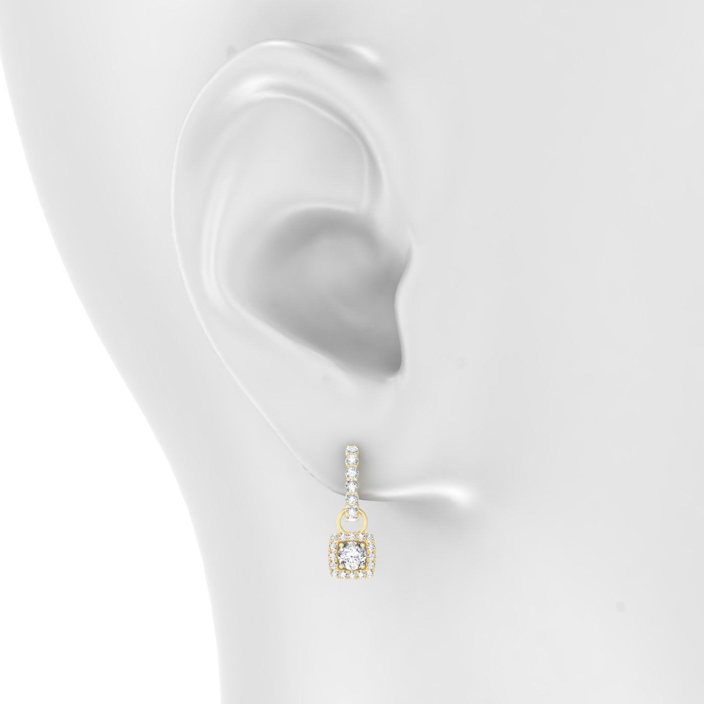 Diane | 18k Yellow Gold 6.5 mm Diamond Charm