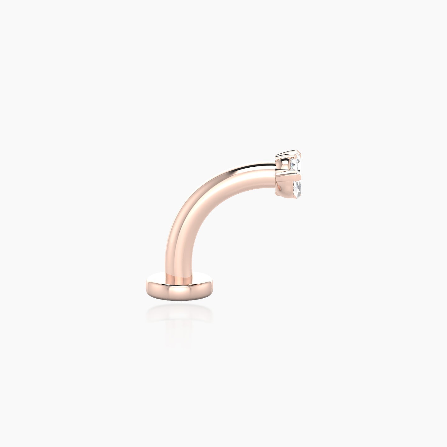 Dione | 18k Rose Gold 10 mm 6.5 mm Lotus Diamond Floating Navel Piercing