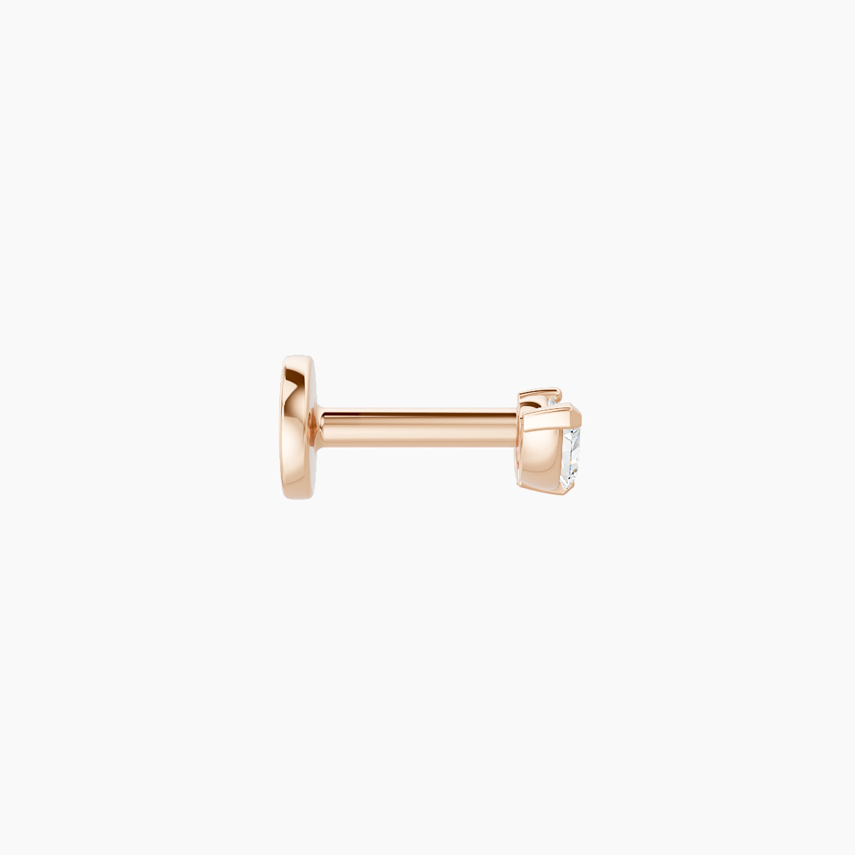 Dione | 18k Rose Gold 6.5 mm 5 mm Lotus Diamond Nose Piercing