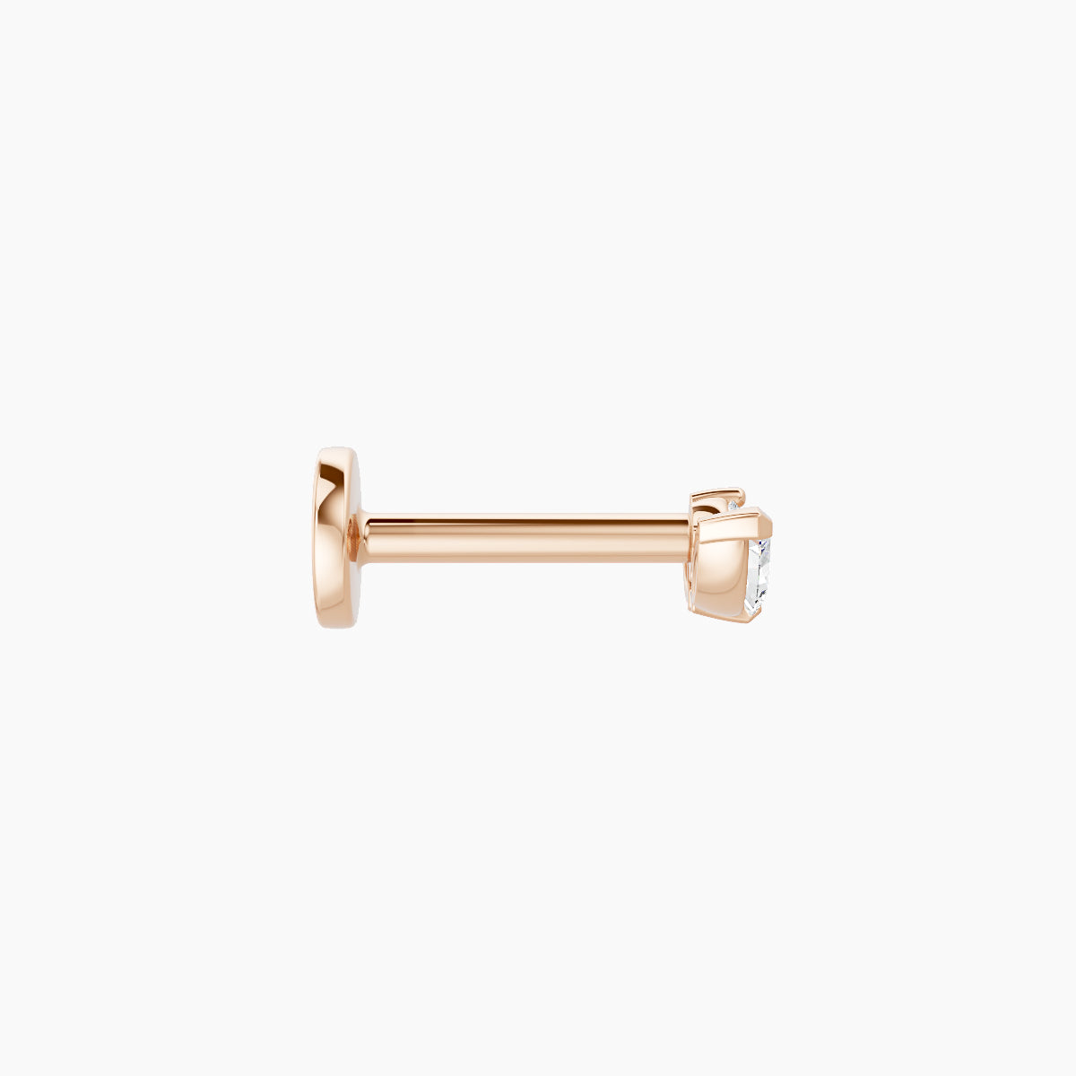 Dione | 18k Rose Gold 6.5 mm 6.5 mm Lotus Diamond Nose Piercing