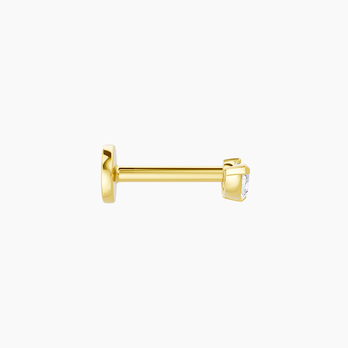 Dione | 18k Yellow Gold 6.5 mm 6.5 mm Lotus Diamond Nose Piercing