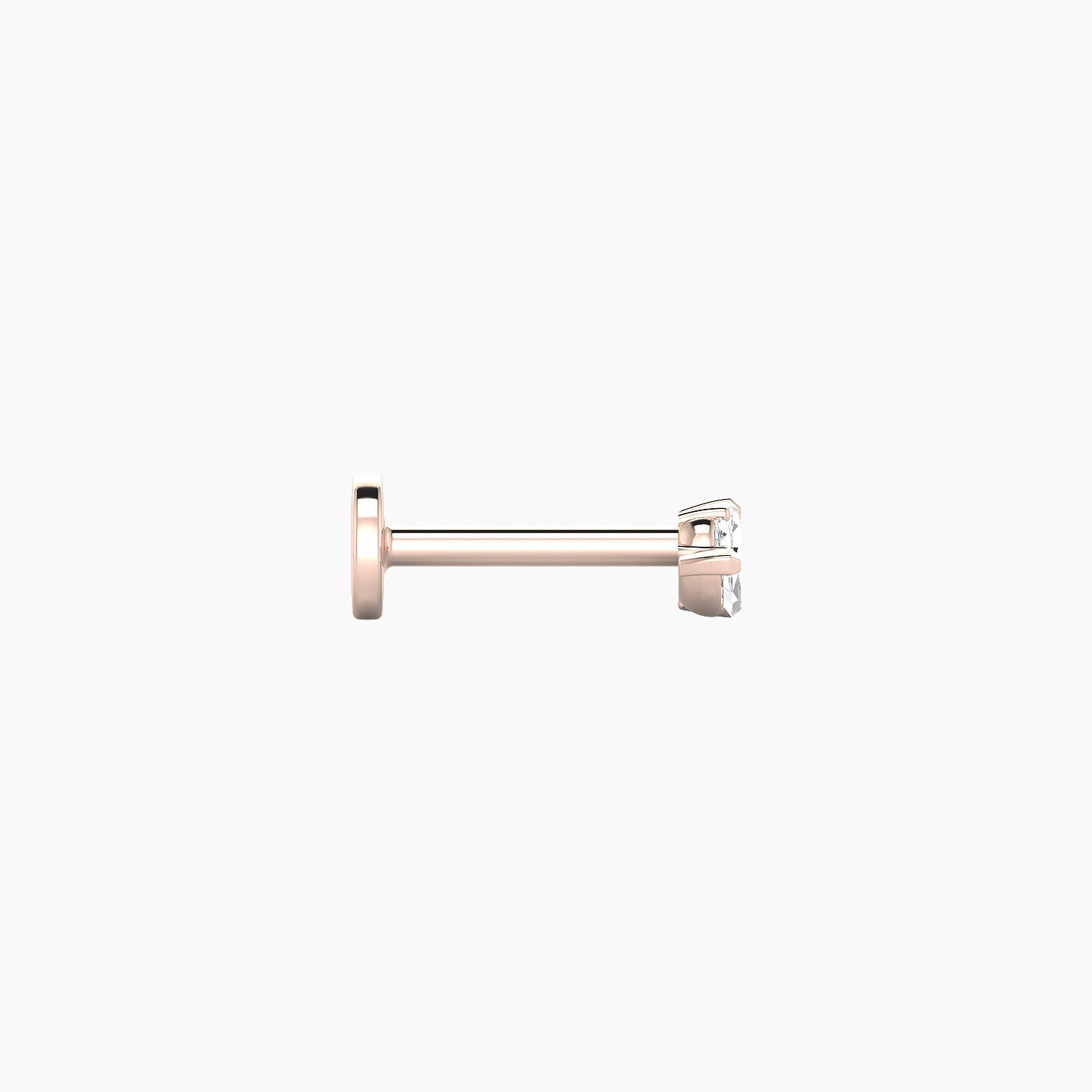 Dione | 18k Rose Gold 6.5 mm 6.5 mm Lotus Diamond Nostril Piercing