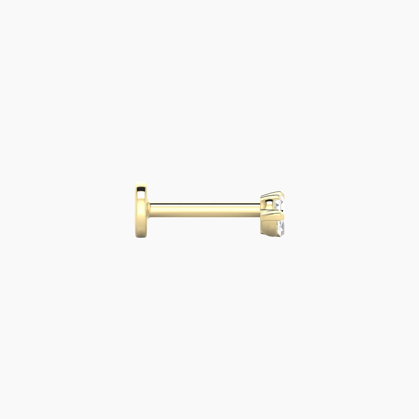 Dione | 18k Yellow Gold 6.5 mm 6.5 mm Lotus Diamond Nostril Piercing