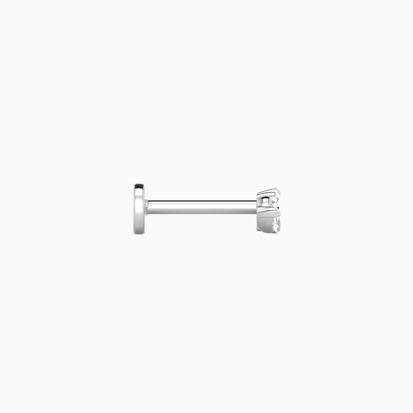 Dione | 18k White Gold 6.5 mm 6.5 mm Lotus Diamond Piercing