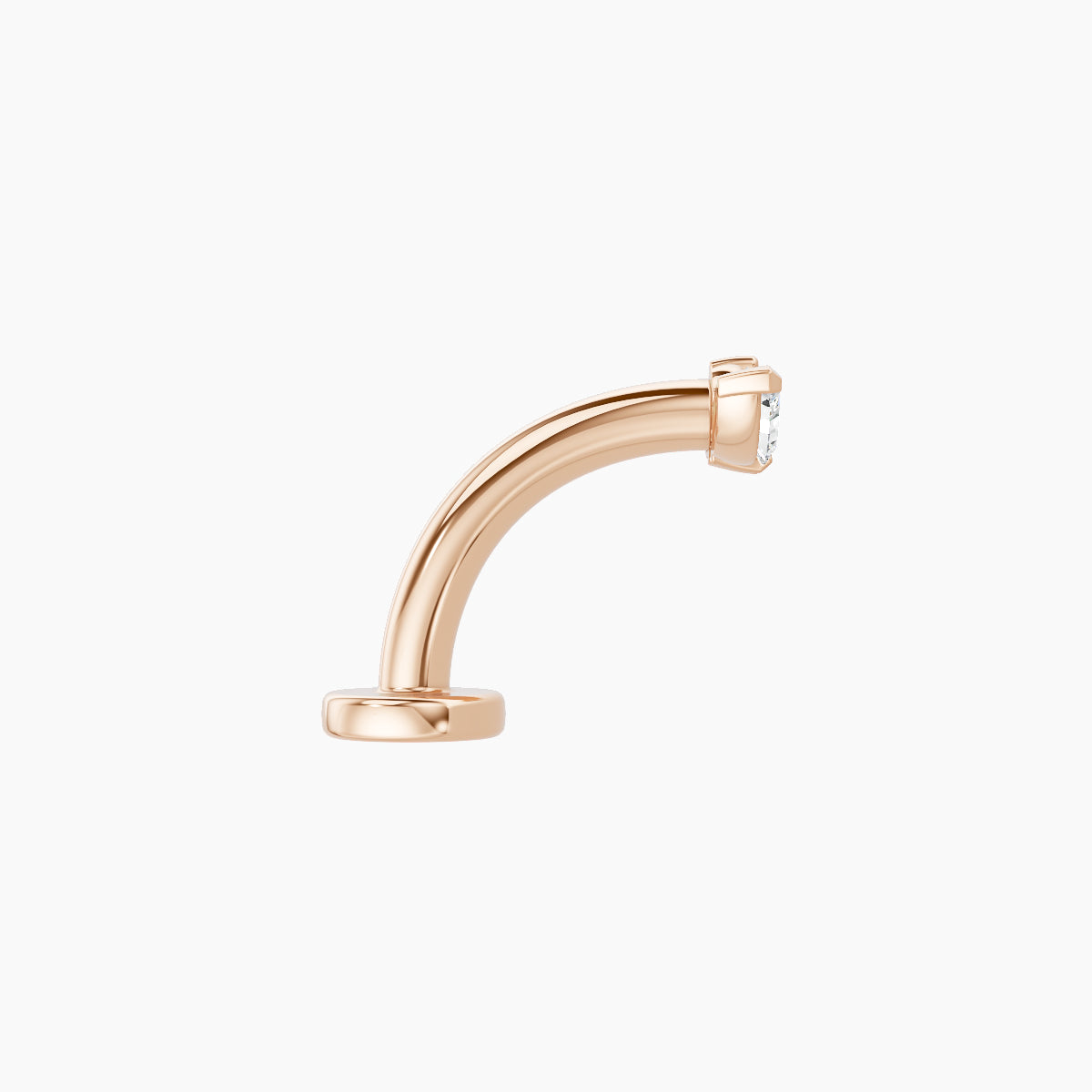 Dione | 18k Rose Gold 6.5 mm 8 mm Lotus Diamond Floating Navel Piercing