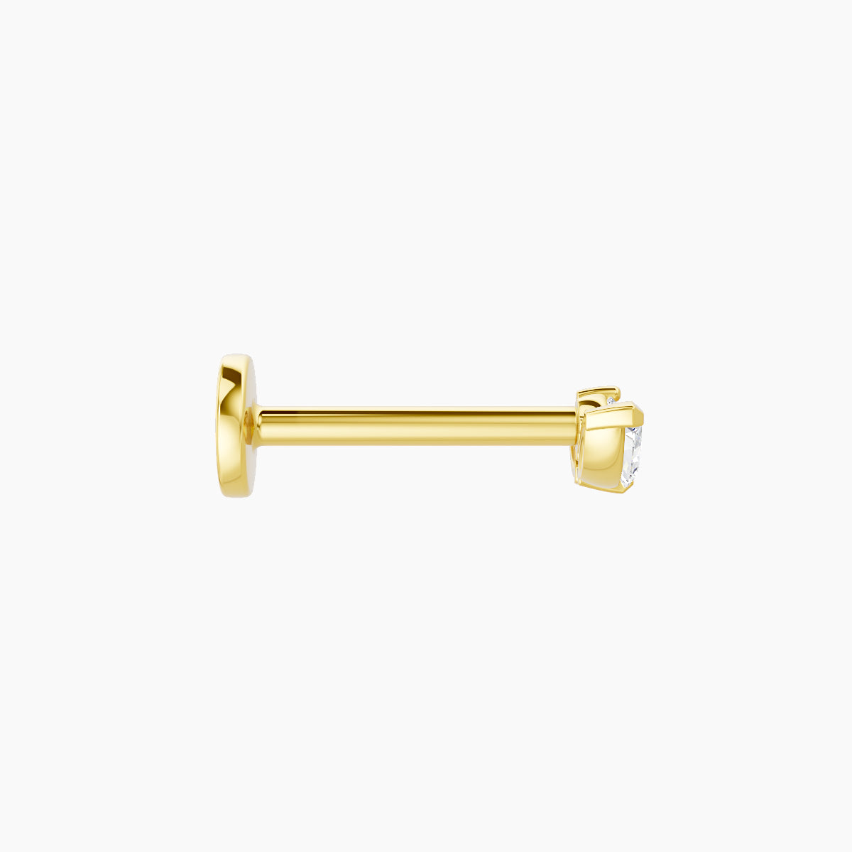 Dione | 18k Yellow Gold 6.5 mm 8 mm Lotus Diamond Nose Piercing