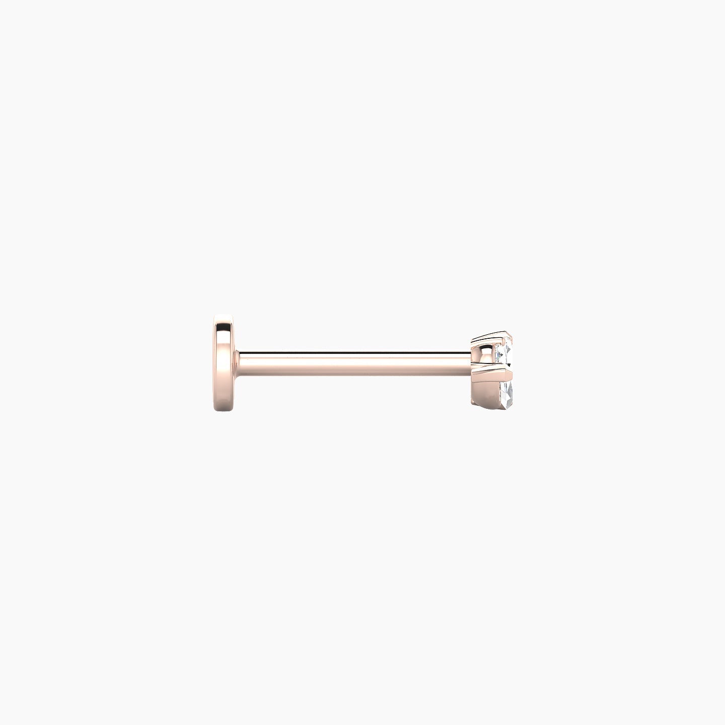 Dione | 18k Rose Gold 6.5 mm 8 mm Lotus Diamond Nostril Piercing