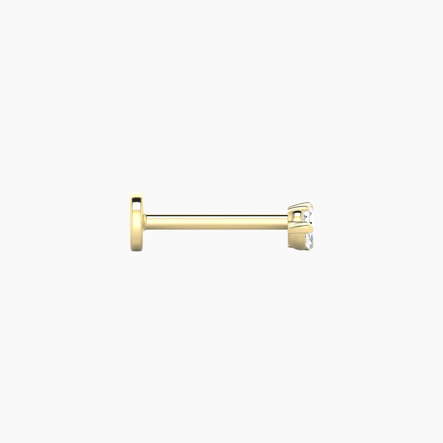 Dione | 18k Yellow Gold 6.5 mm 8 mm Lotus Diamond Nostril Piercing