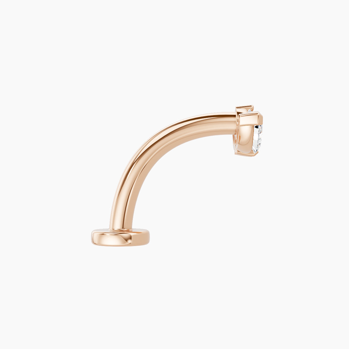 Dione | 18k Rose Gold 8 mm 10 mm Lotus Diamond Floating Navel Piercing