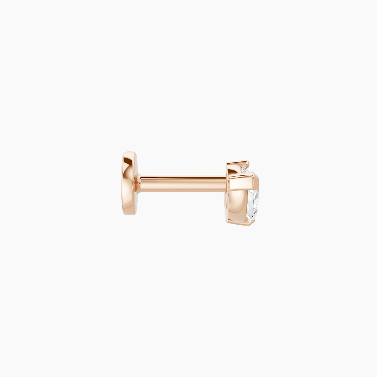 Dione | 18k Rose Gold 8 mm 5 mm Lotus Diamond Nose Piercing
