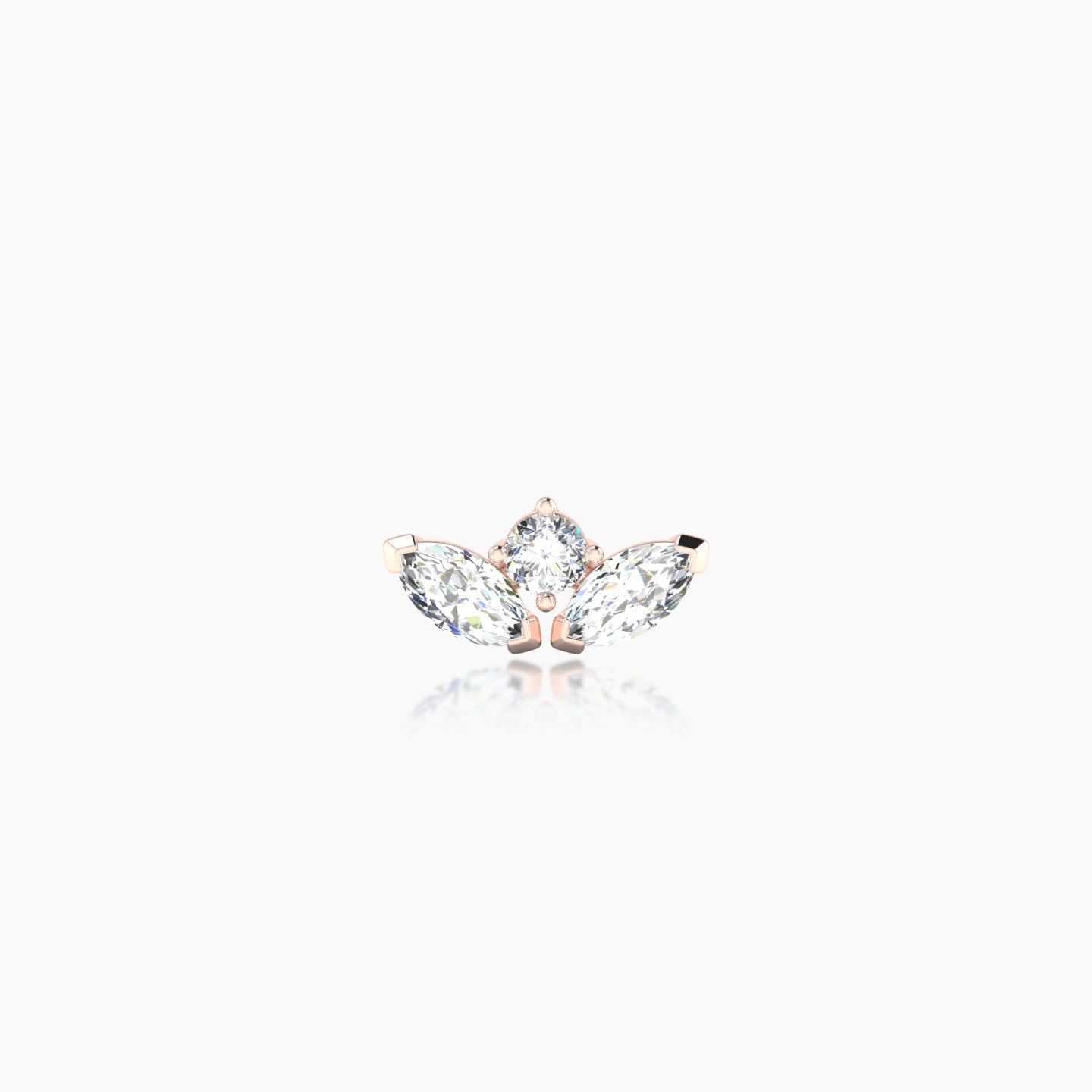 Dione | 18k Rose Gold 8 mm 5 mm Lotus Diamond Piercing