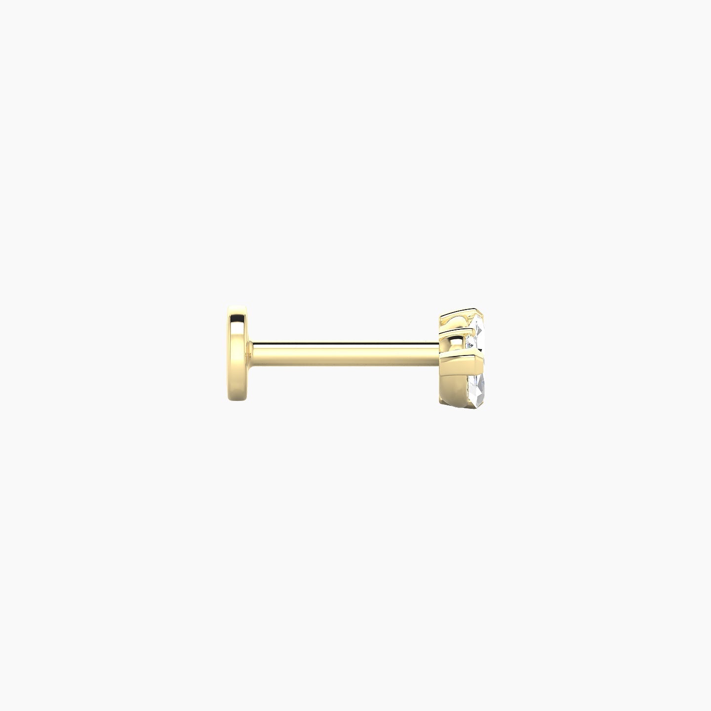 Dione | 18k Yellow Gold 8 mm 6.5 mm Lotus Diamond Piercing