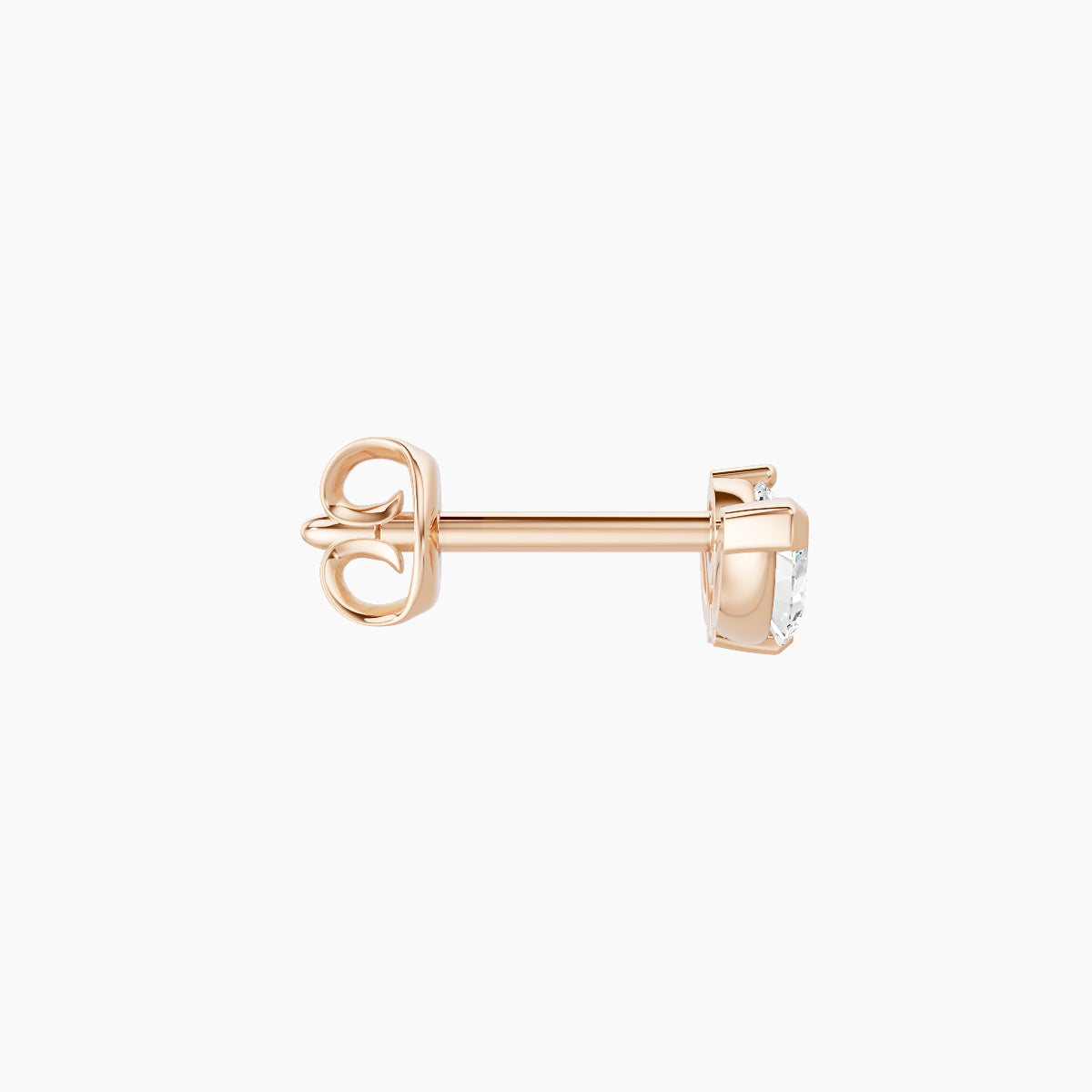Dione | 18k Rose Gold 8 mm Lotus Diamond Earring