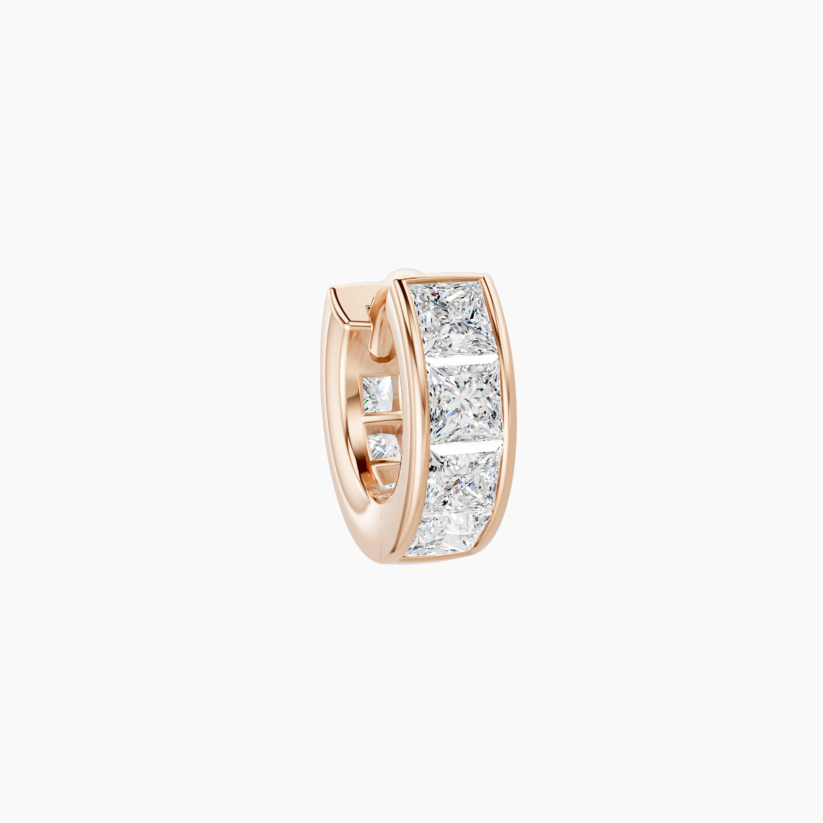 Doris | 18k Rose Gold 5 mm Diamond Hoop Piercing