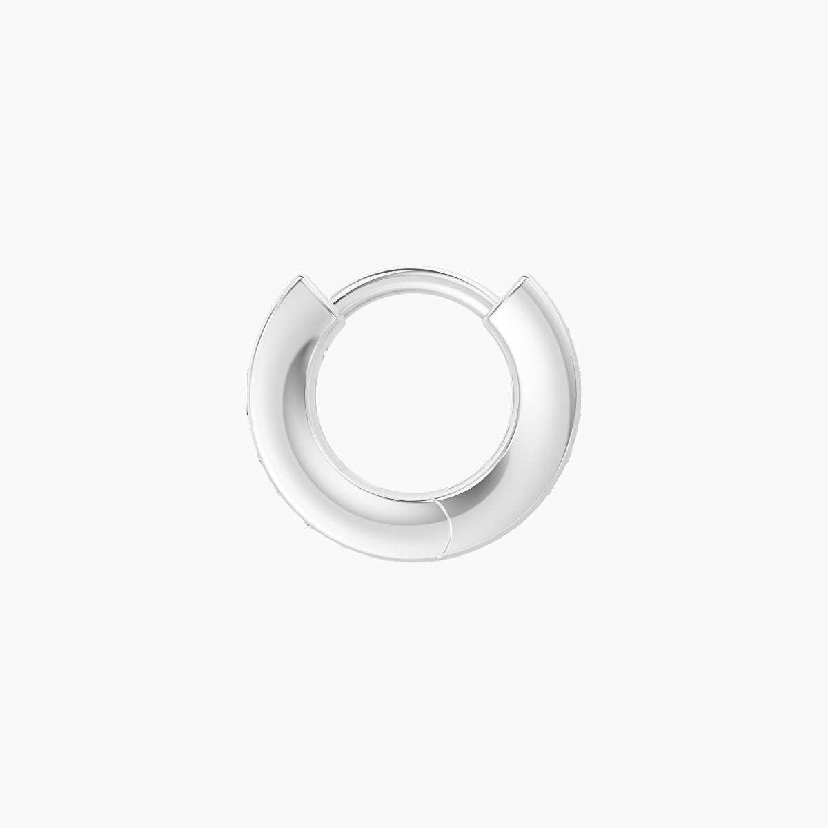 Doris | 18k White Gold 5 mm Diamond Hoop Piercing