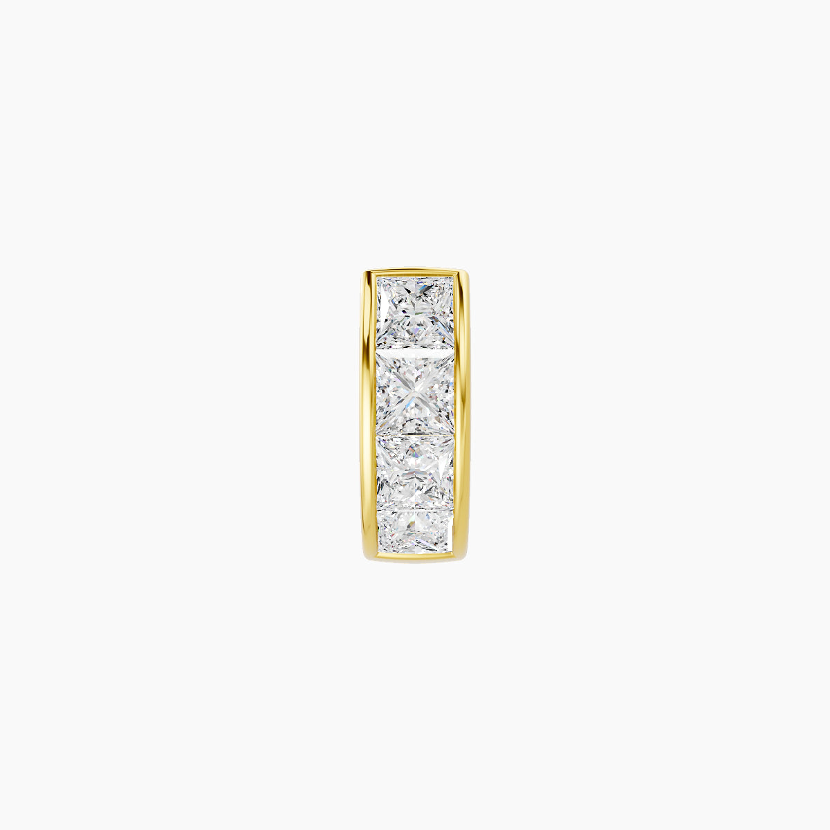 Doris | 18k Yellow Gold 5 mm Diamond Hoop Piercing