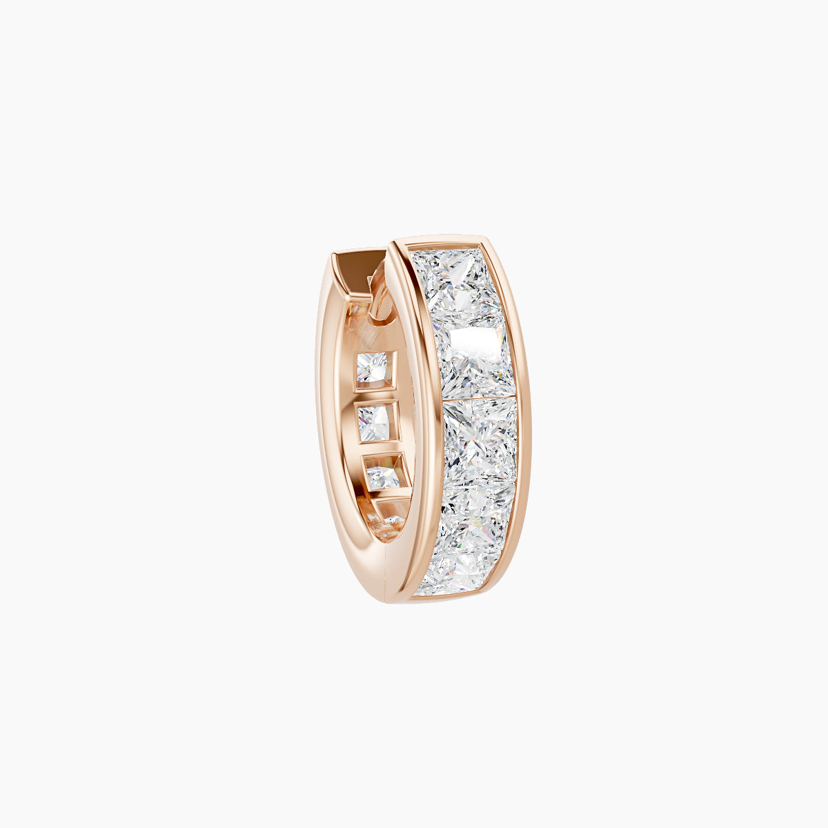 Doris | 18k Rose Gold 6.5 mm Diamond Hoop Piercing