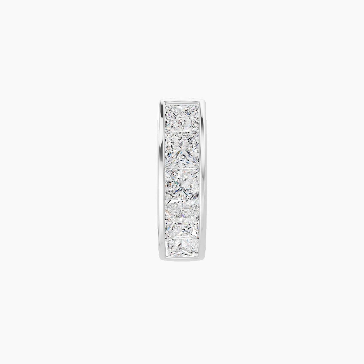Doris | 18k White Gold 6.5 mm Diamond Hoop Piercing