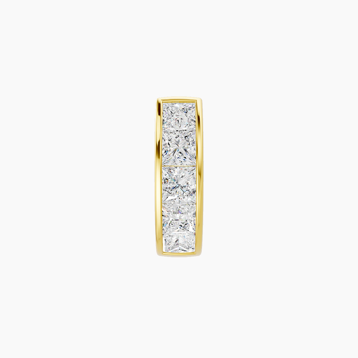 Doris | 18k Yellow Gold 6.5 mm Diamond Hoop Piercing
