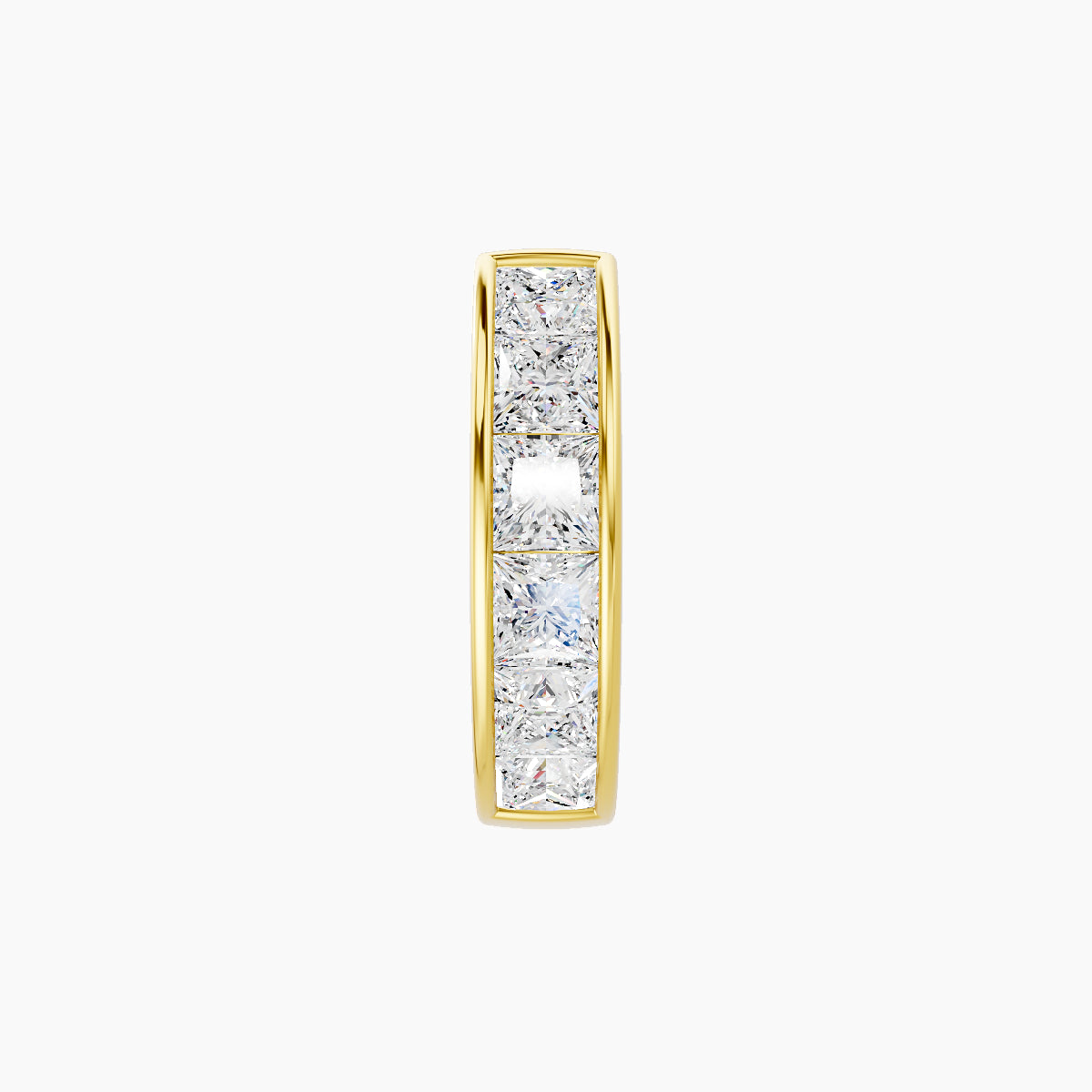 Doris | 18k Yellow Gold 8 mm Diamond Hoop Piercing