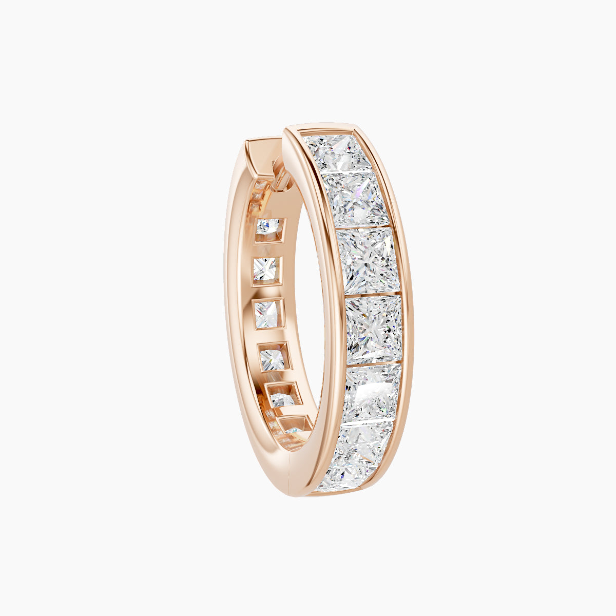 Doris | 18k Rose Gold 9.5 mm Diamond Hoop Piercing