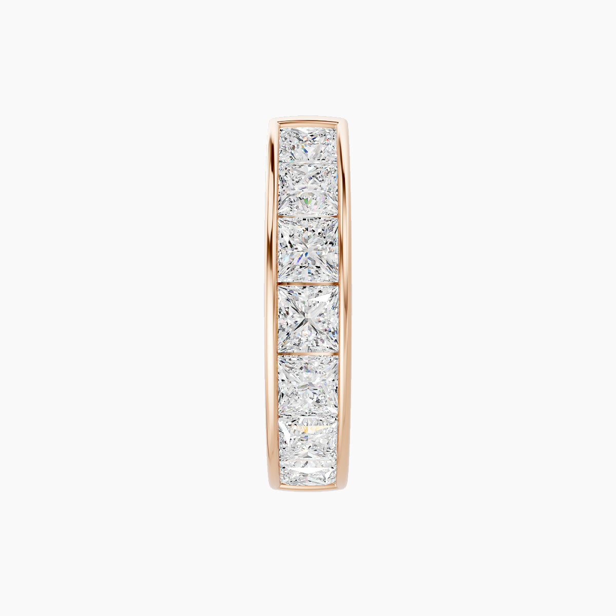 Doris | 18k Rose Gold 9.5 mm Diamond Hoop Piercing