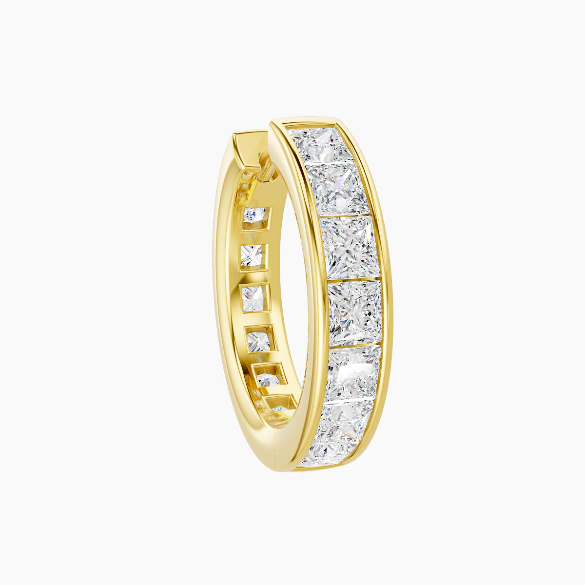 Doris | 18k Yellow Gold 9.5 mm Diamond Hoop Piercing